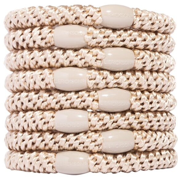 Accessories - Pony Hair Ties Beige 8 Pack Strong No Damage Elastic Hair Bands for Women